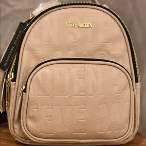 NWT Steve Madden NewLogoBackpack Nude